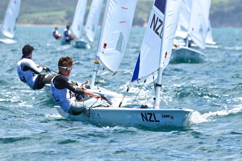 George Gautrey (NZL) Mens Laser Radial - Aon Youth Worlds 2016, Torbay, Auckland, New Zealand, Day 2 - photo © Richard Gladwell www.photosport.co.nz